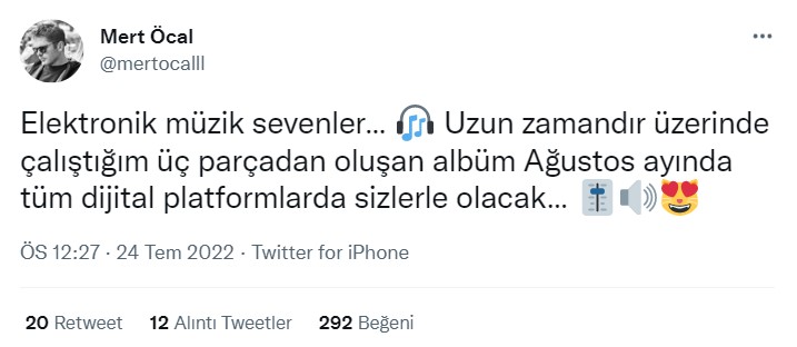 mert ocal dan muzik albumu projesi